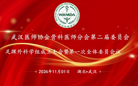武汉医师协会第二届骨科医师分会足踝外科学组成立