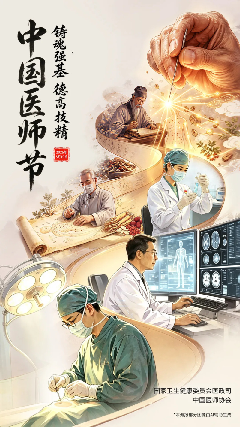 【中国医师协会】2026年中国医师节宣传画发布
